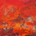 38 - Cartographie du rouge ● - acrylique sur toile; 20 x 28 po (51 x 72 cm)